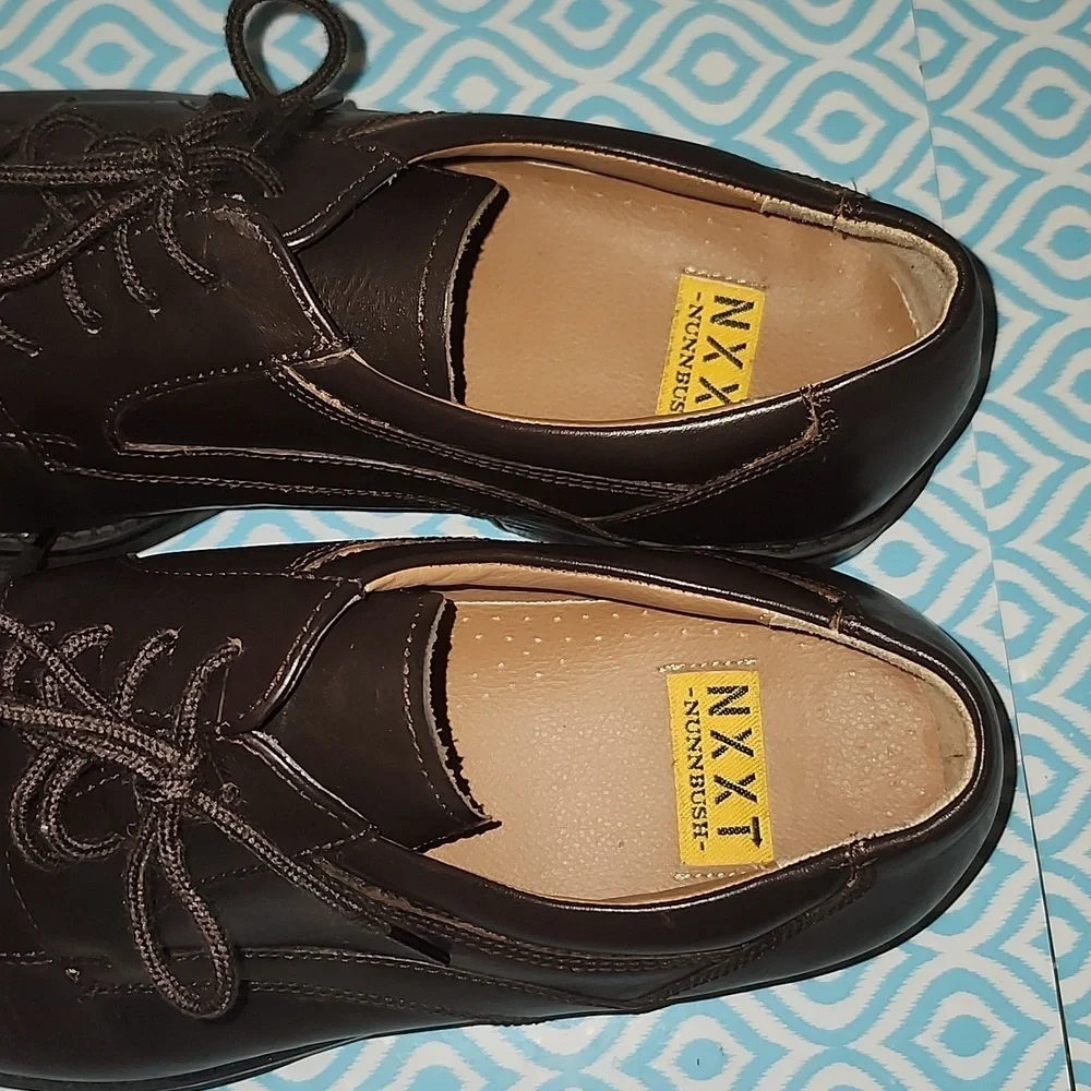 Nunn Bush NXXT Dark Brown Leather Lace-up Dress Shoes Men’s 9